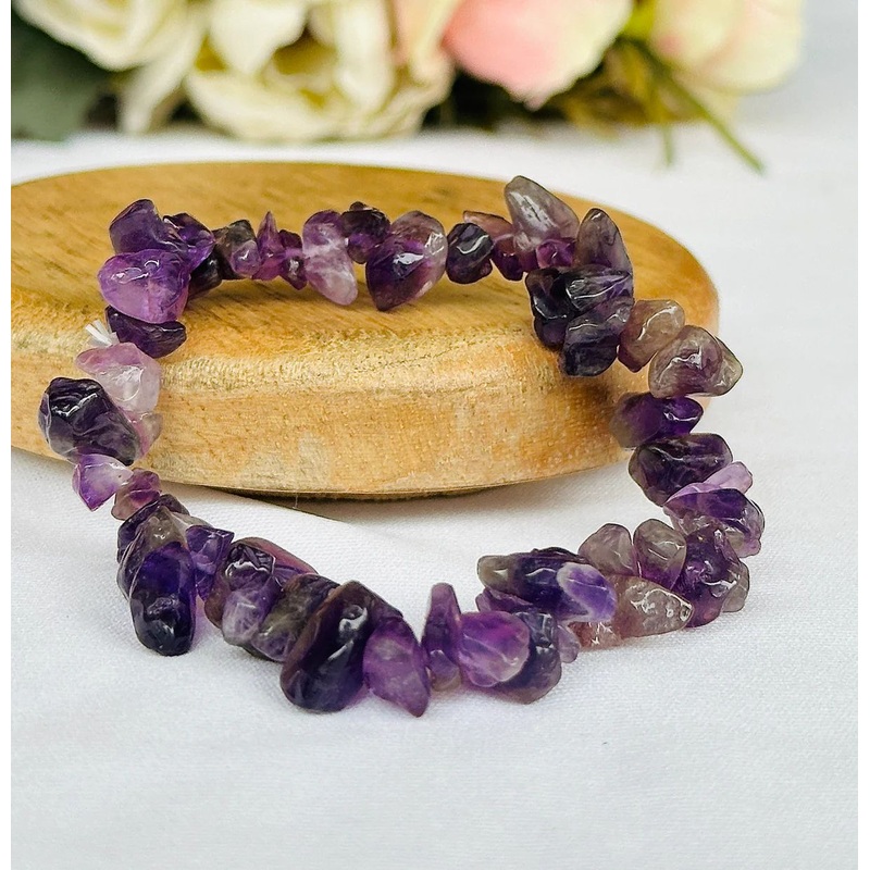 Attract Luck, Enhance Intuition, Improve Health & Skin Amethyst Thread Bracelet & Certified