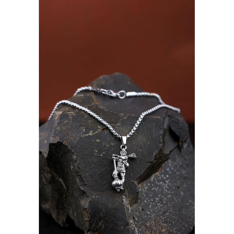 Hanuman Ji Pendant with Gada Religious Jewellery for Men and Women