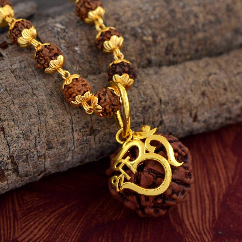Rudraksh Mala with 5 Mukhi Rudraksh Pendant For Men and Boys