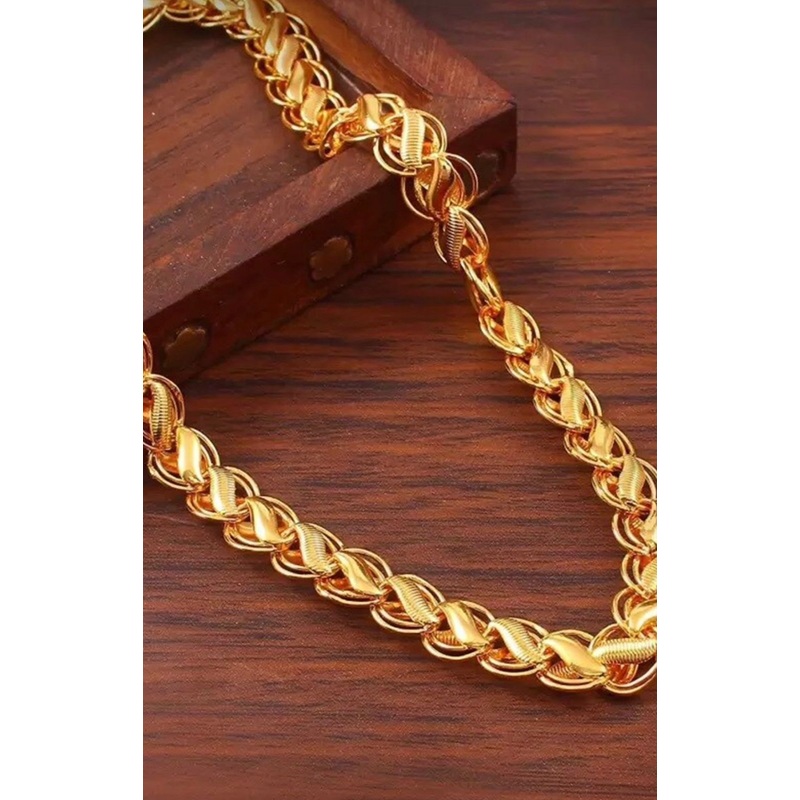 Stylish Gold Chain For Men Gold Plated Metal Necklace Chains For Boys Men