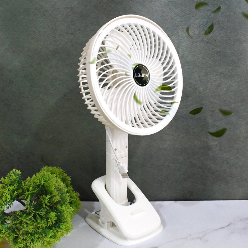 Multifunctional USB Desk Fan  Clip-On Plug & Play Fan, 1 Pc with Brown Box (On / Off Switch Not Provided)