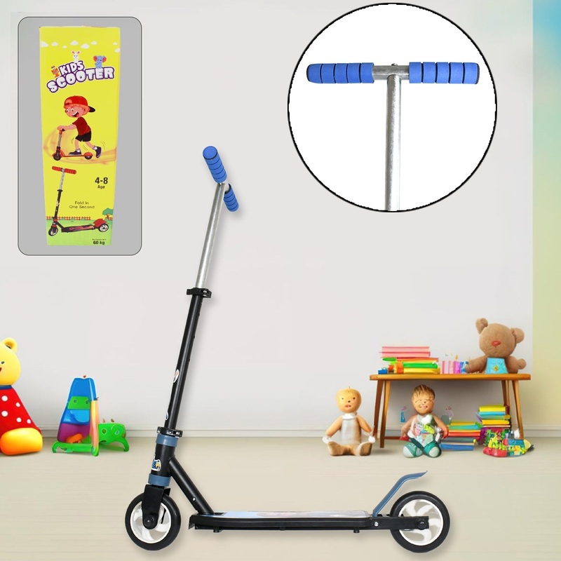 Foldable Kids Ride-On Scooter  2-Wheel, Height Adjustable (4-8 yrs, Multicolor)