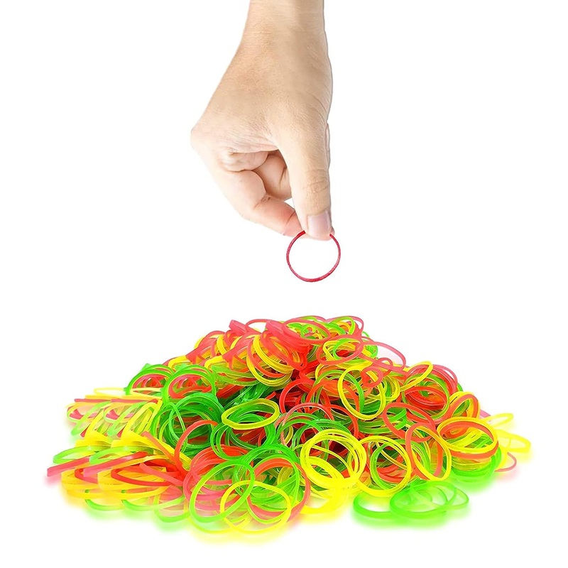 2-Inch Unbreakable Nylon Rubber Bands  Reusable Multicolor for Office, Home & School (50GM), Hair accessories