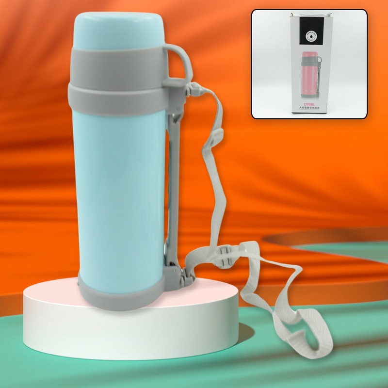 Stainless Steel Vacuum Insulated Thermos – 1200ml Double-Wall Travel Bottle for Hot & Cold Beverages