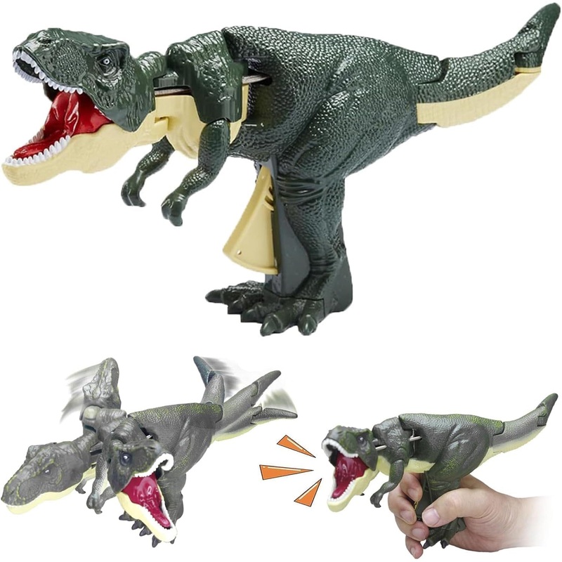 Dinosaur Roaring Toys Trigger, Dinosaurs Toys with Dinosaur Sound Lighting Model Vibrating HeadMoving (3 + Years / 1 Pc)
