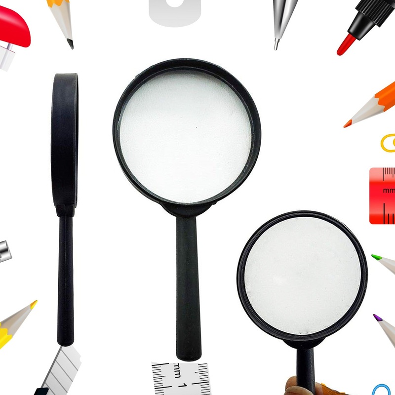 Magnifying glass Lens – reading aid made of glass – real glass magnifying glass that can be used on both sides – glass breakage-proof magnifying glass, Protect Eyes, 90mm & 60mm (2pc Set)