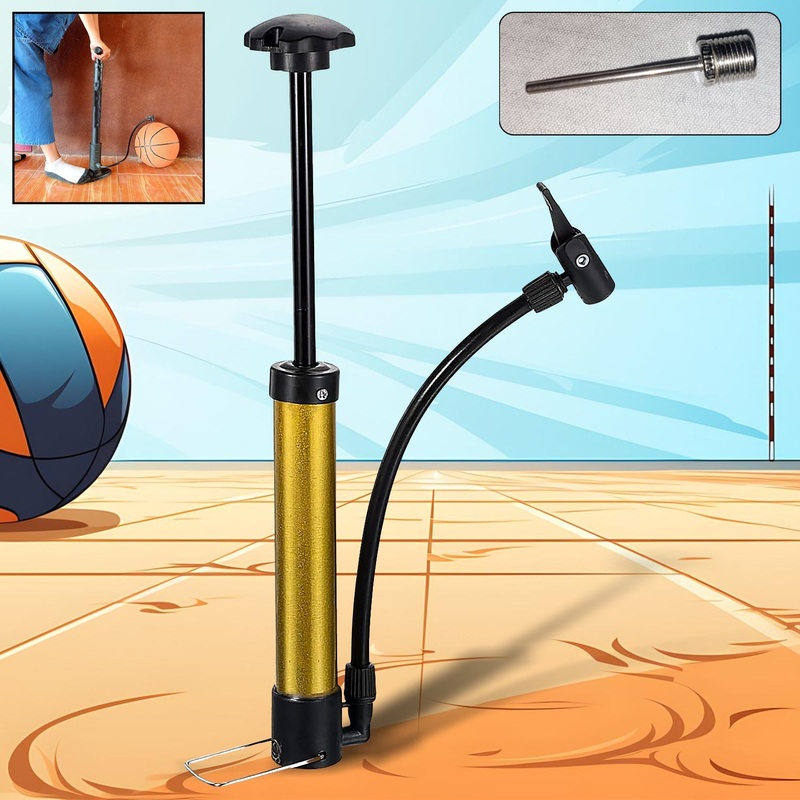 Mini Hand Air Pump  Portable Metal High-Pressure Inflator for Sports (1 Pc)