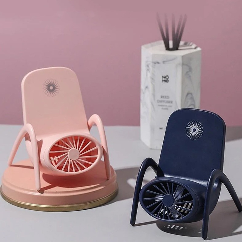 Portable Mobile Phone Holder Fan  Handheld, Multi-Function (Battery Not Include)