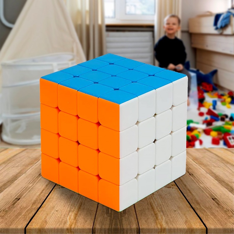 Small Puzzles Cubes 444 High Speed Sticker Less Magic Cube Game, Kids and Professionals Magic Cube Puzzle Toy, Pack of 1, 8+ Years