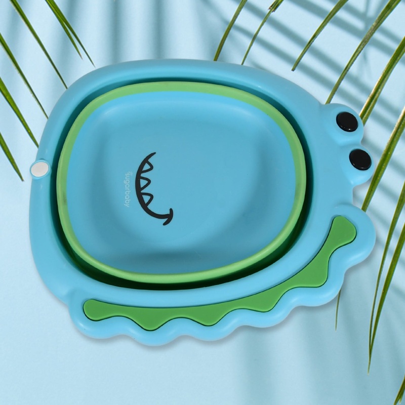 Frog Shape Foldable Baby Wash Basin, Space-Saving Lightweight Face Washing Tub (3331cm / 1 Pc)