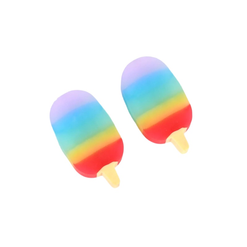 Jelly Popsicle Erasers  Cute & Fancy Mini Erasers for Kids (2 Pc Set, Mix Design)