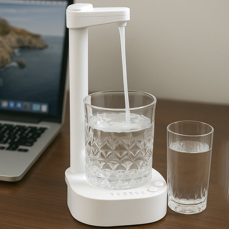 USB Charging Desktop Water Dispenser  Smart One Button Operation, Portable Water Pump for Home & Office