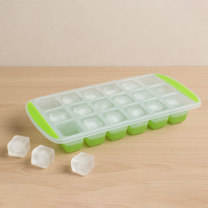 18-Cavity -Up Ice Cube Tray – Flexible Silicone, Easy Release 100% BPA-Free