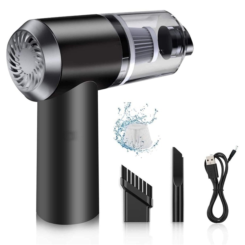 2 in 1 Wireless Vacuum Cleaner  120W Handheld USB Rechargeable for Home & Car (1 Pc)