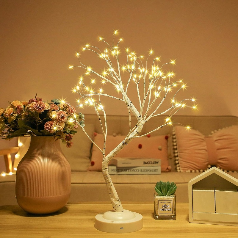 108 LED Birch Fairy Lamp  8 Modes, USB/Battery, Home Decor