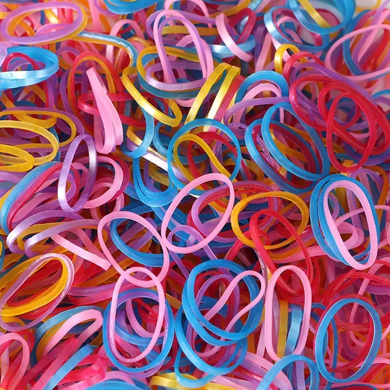 Unbreakable Nylon Rubber Bands  Reusable Elastic for Office, Home & School (50 GM, Multicolor, 0.75-Inch), Hair accessories