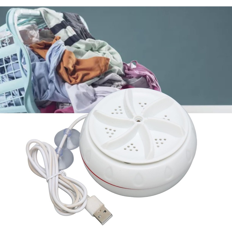 Mini Turbo Washing Machine  Portable USB-Powered Washer for Home, Camping, College & Small Spaces