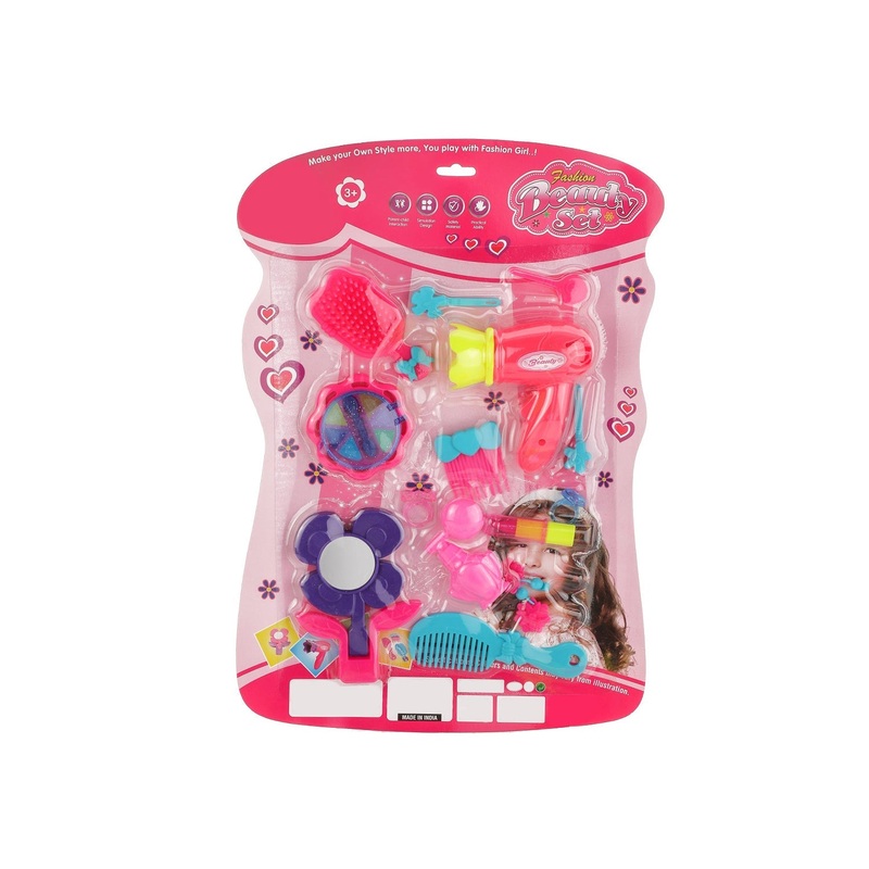 Girl’s Bring Along Beauty Suitcase Makeup Vanity Toy (Multicolour)